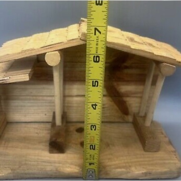 12 Pieces, Vintage rare Precious moments Nativity with wooden manger. - Picture 5 of 6